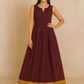 Purple Crepe Long Frock with Gota Kinari