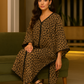 Black & Brown Georgette Kaftan
