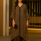 Black & Brown Georgette Kaftan