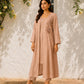 Nude Pink Pure Silk Suit